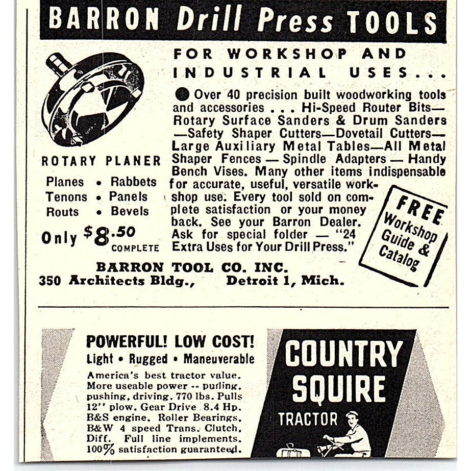 Modern Mfg Co Lawn Mower Sharpener Pasadena CA 1955 Ad AF9-M4