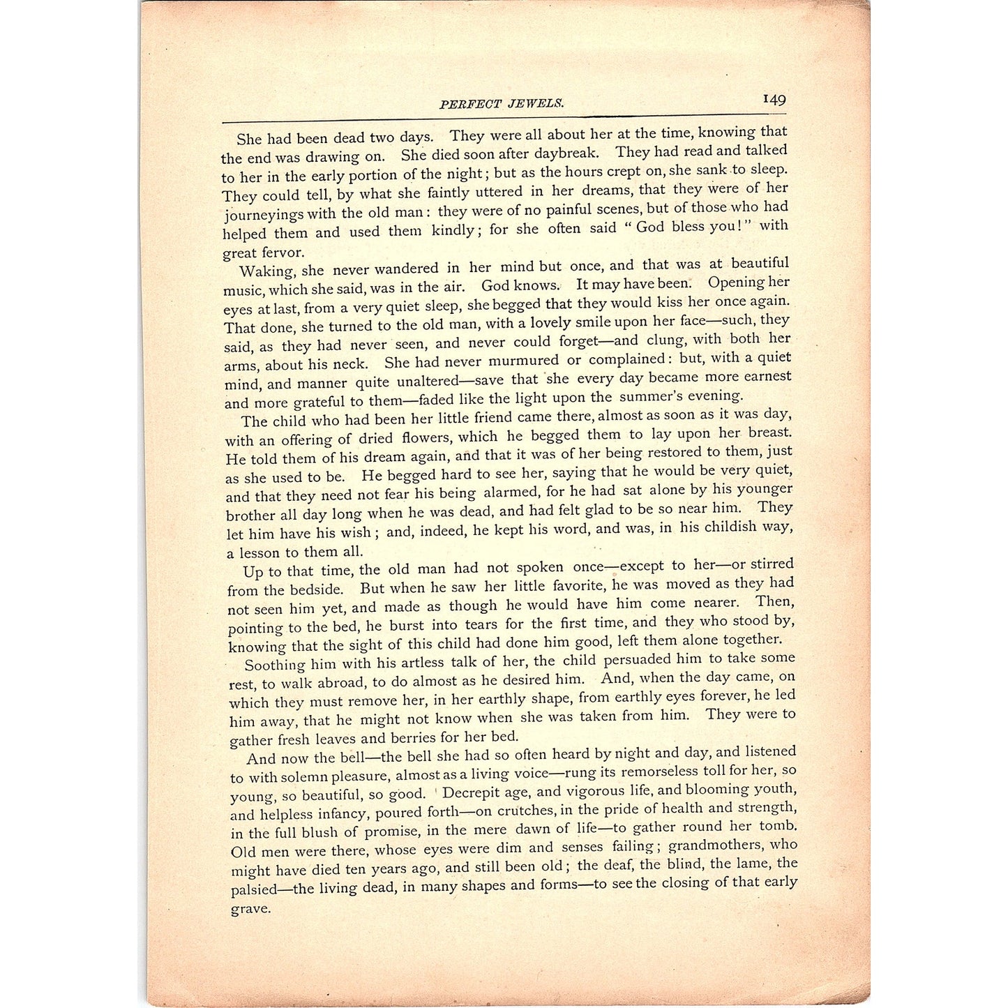 Death of Little Nell Charles Dickens 2 Pages 1884 Poem TA5-CJ-4