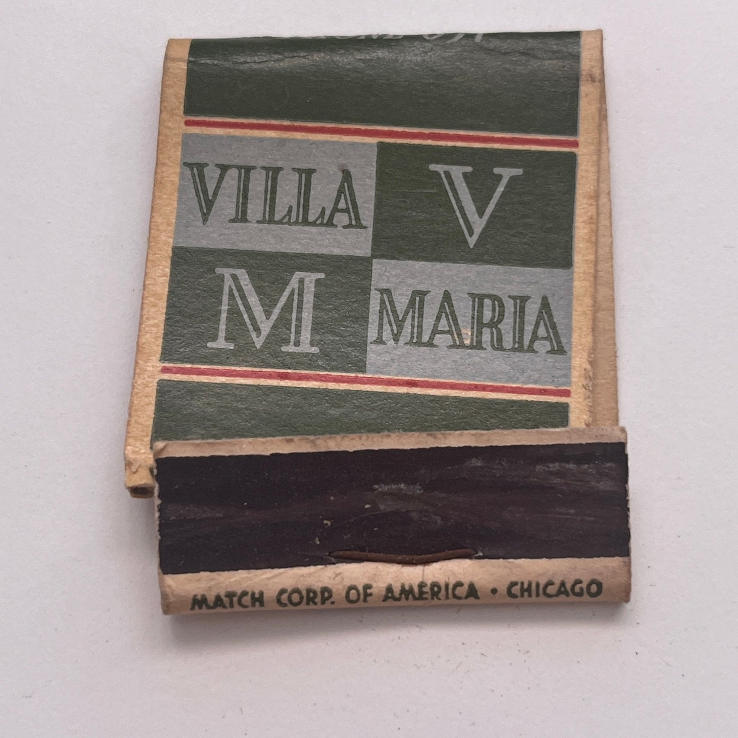 Villa Maria Hotel South Glastonbury CT Vintage Matchbook Cover TB8-MB2-8
