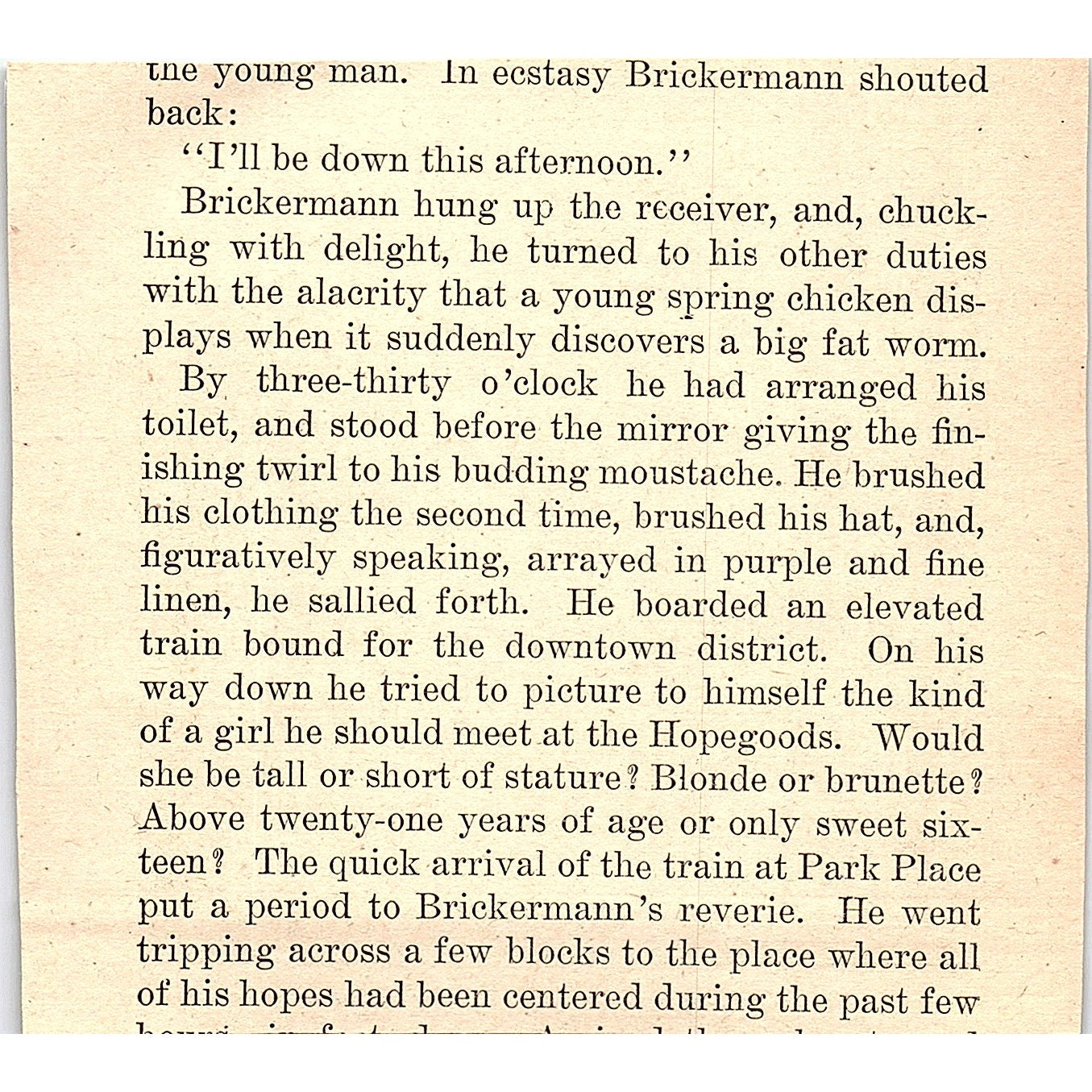 African American Boy at a Desk "Is Mr. Hopegood In?" 1905 Picture AG2-H2