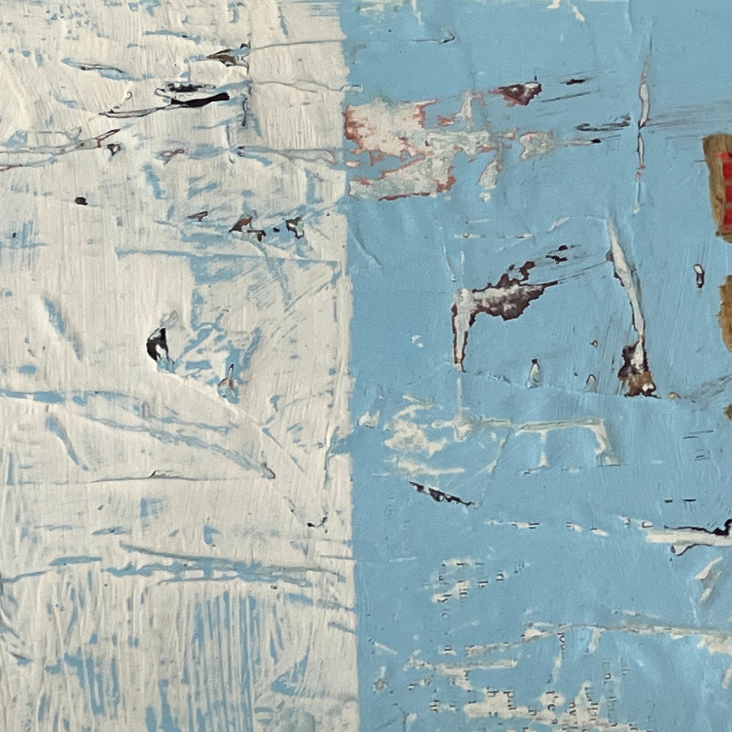 Original Mixed Media Modern Art Collage Painting 11x14 "Copper"