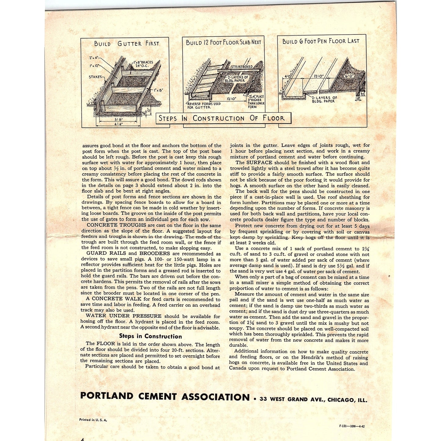 An Efficient Plant for Producing Pork 1940s Leaflet Portland Cement Assoc AG5-1