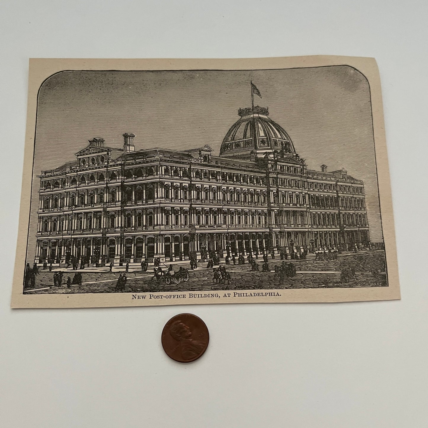 New Post-Office Building, at Philadelphia 1894 Art Engraving SAG4-8