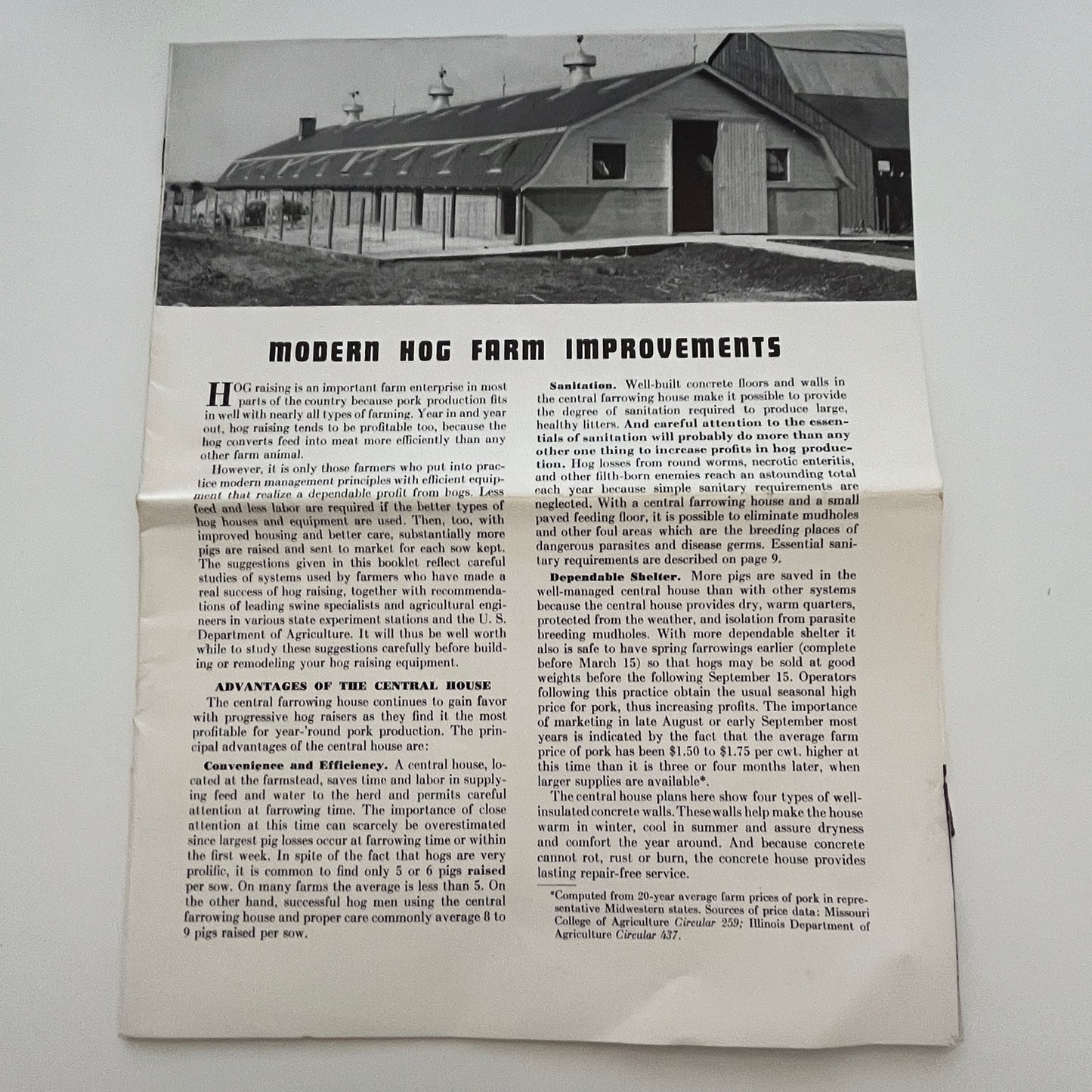 Modern Hog Farm Improvements c1950 Booklet Portland Cement Association V1-8