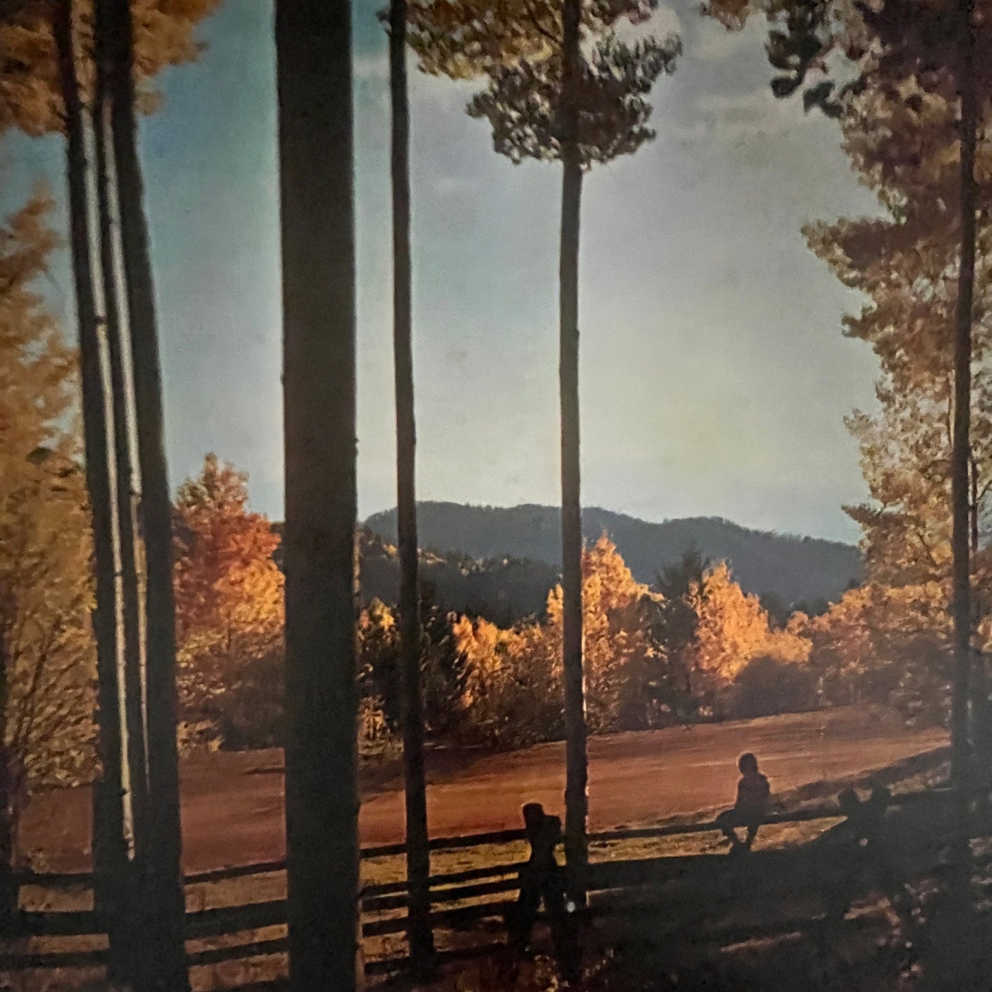 Retro Kitsch Fall Autumn Scene Aspen Colorado 10x14" Art Print V23