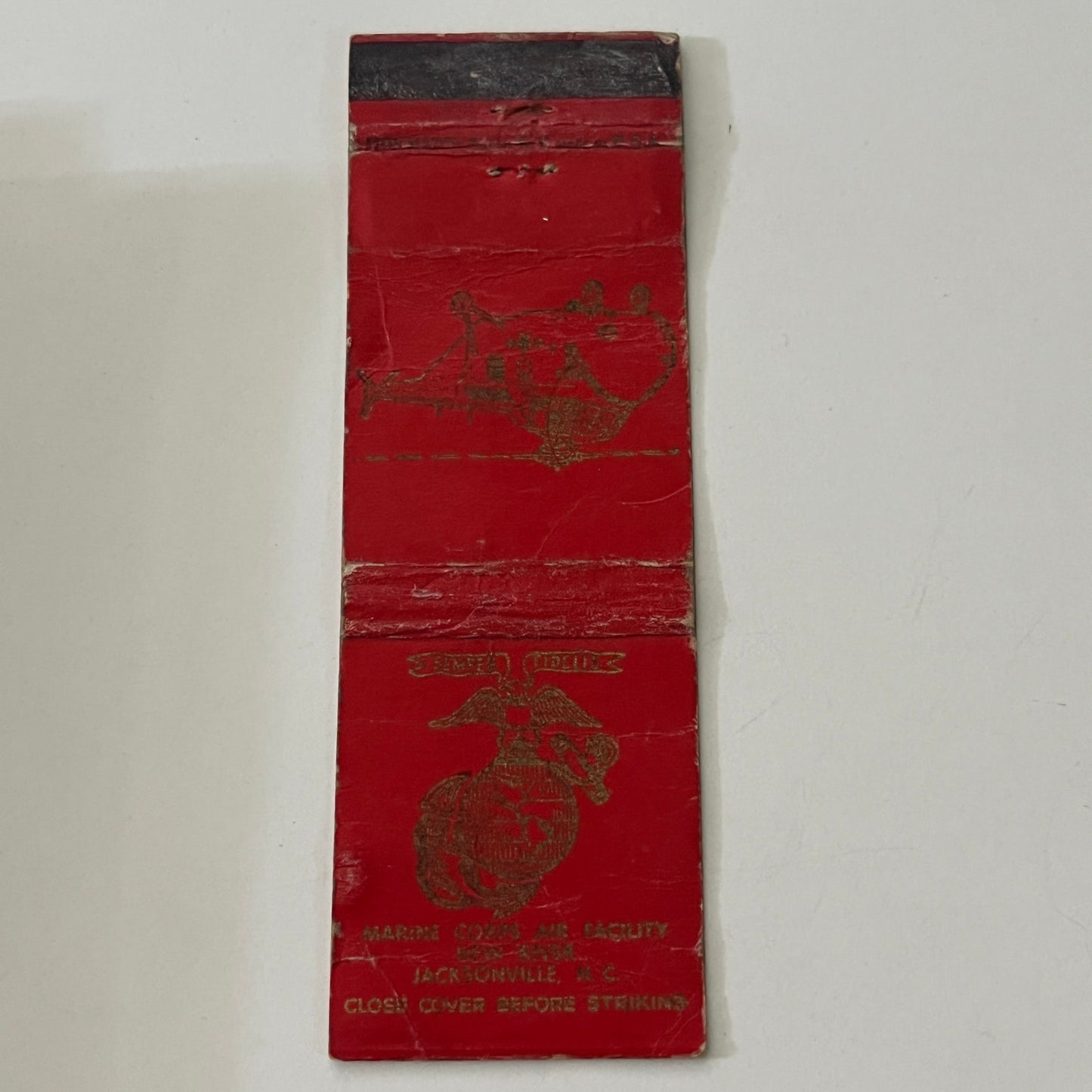 Marine Corps Air Facility New River Jacksonville NC Vtg Matchbook Cover MB8-6