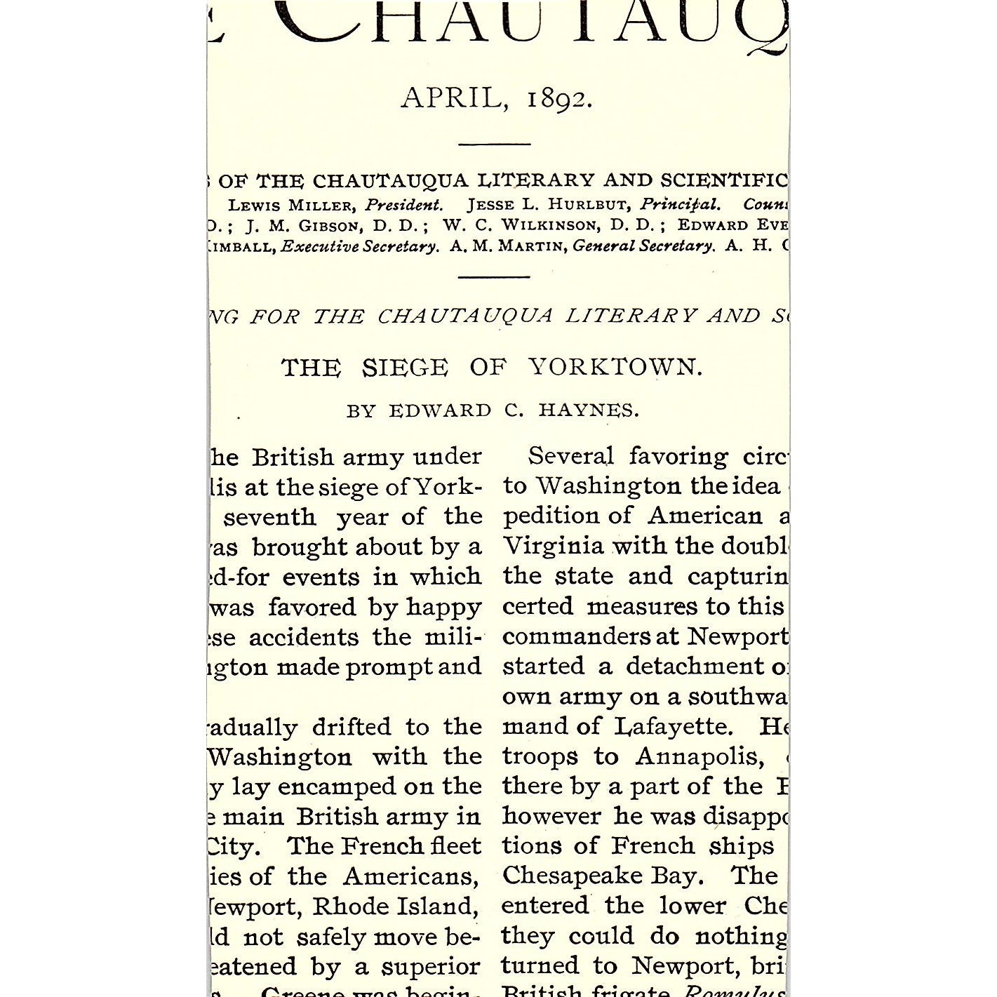 Count Rochambeau 1892 Art Print AG2-M24