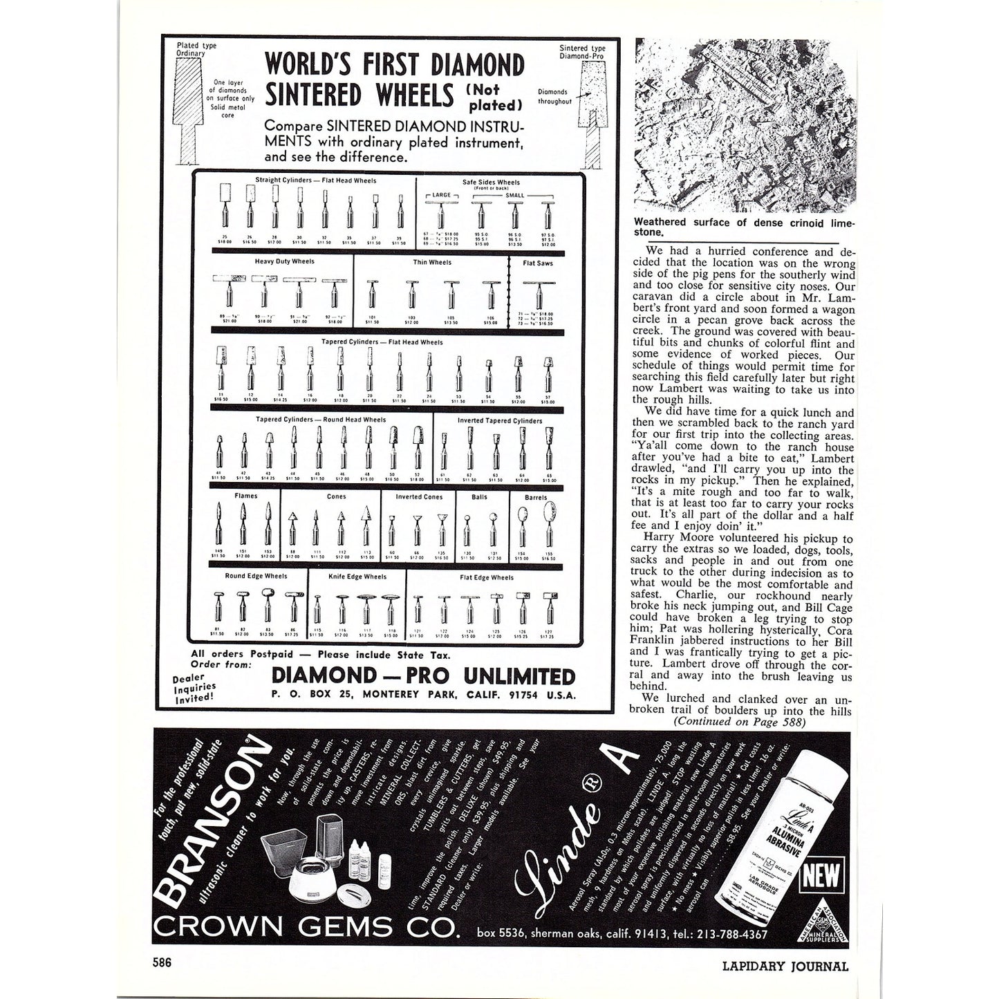 Colbaugh's Mfg Co Semi-Matic Cabochon Machine Kingman AZ 1972 Ad AF8-3