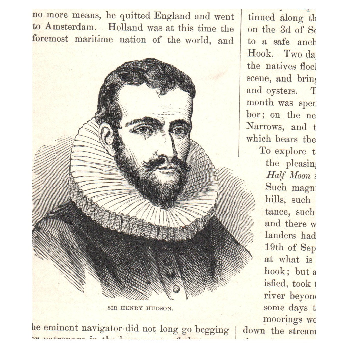 The Mayflower at Sea 1911 Engraving Print AF5-8