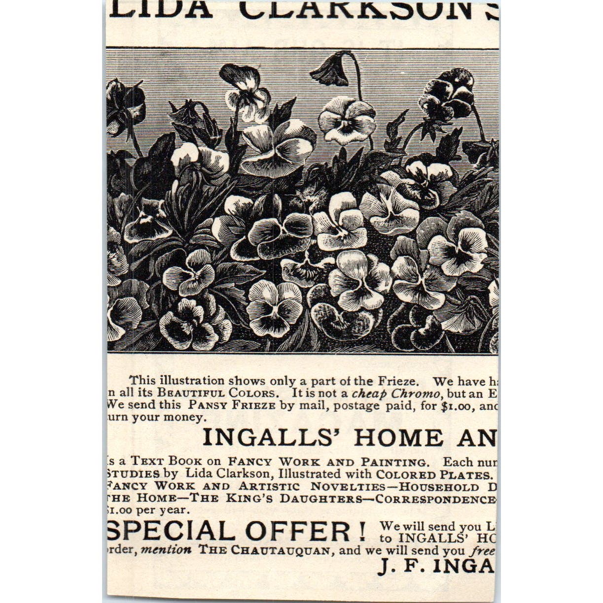 Peterson's Magazine Philadelphia c1890 Victorian Ad AE8-CH6