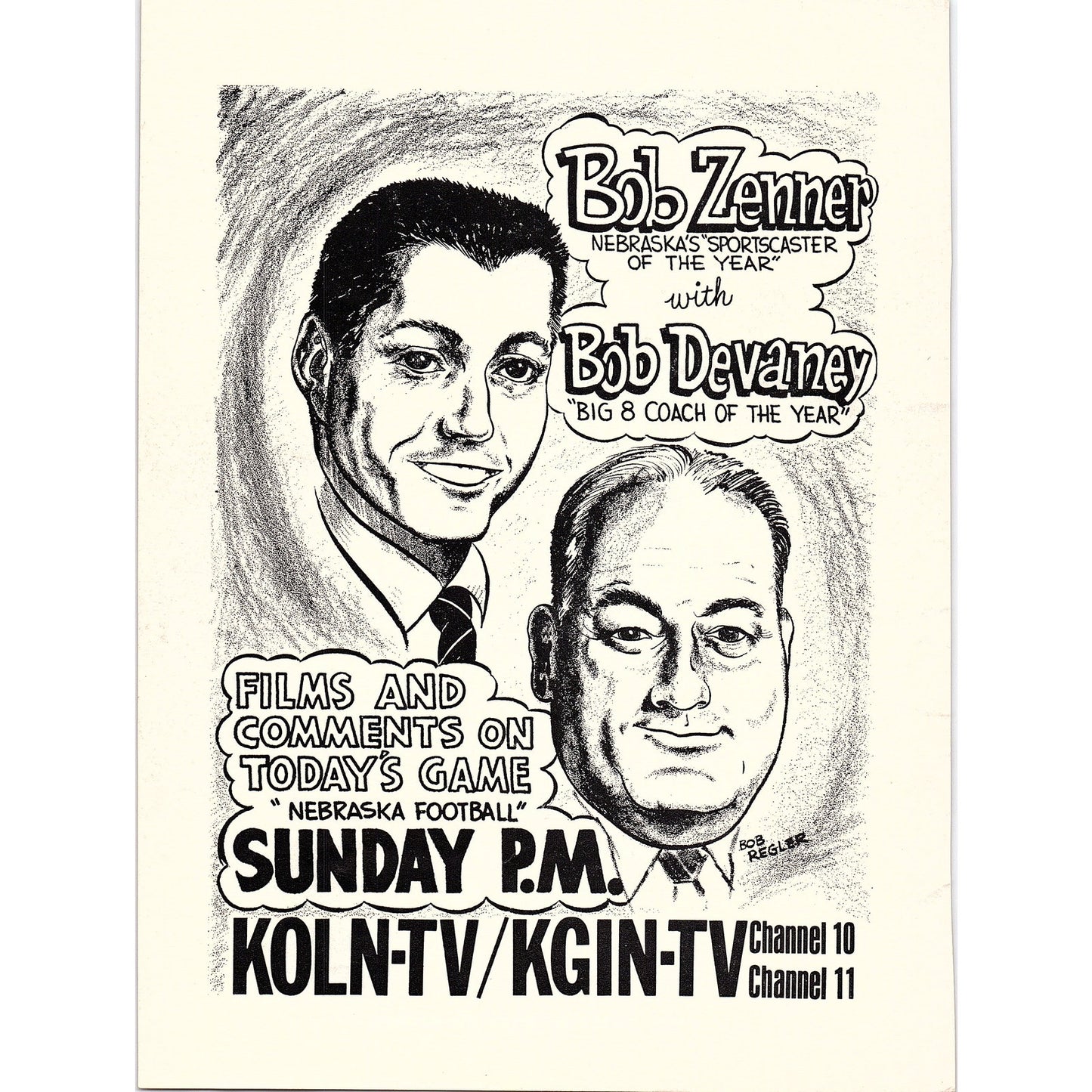 1964 Nebraska Football Comments Bon Zenner Bob Devaney KOLN-TV KGIN-TV AG7-3