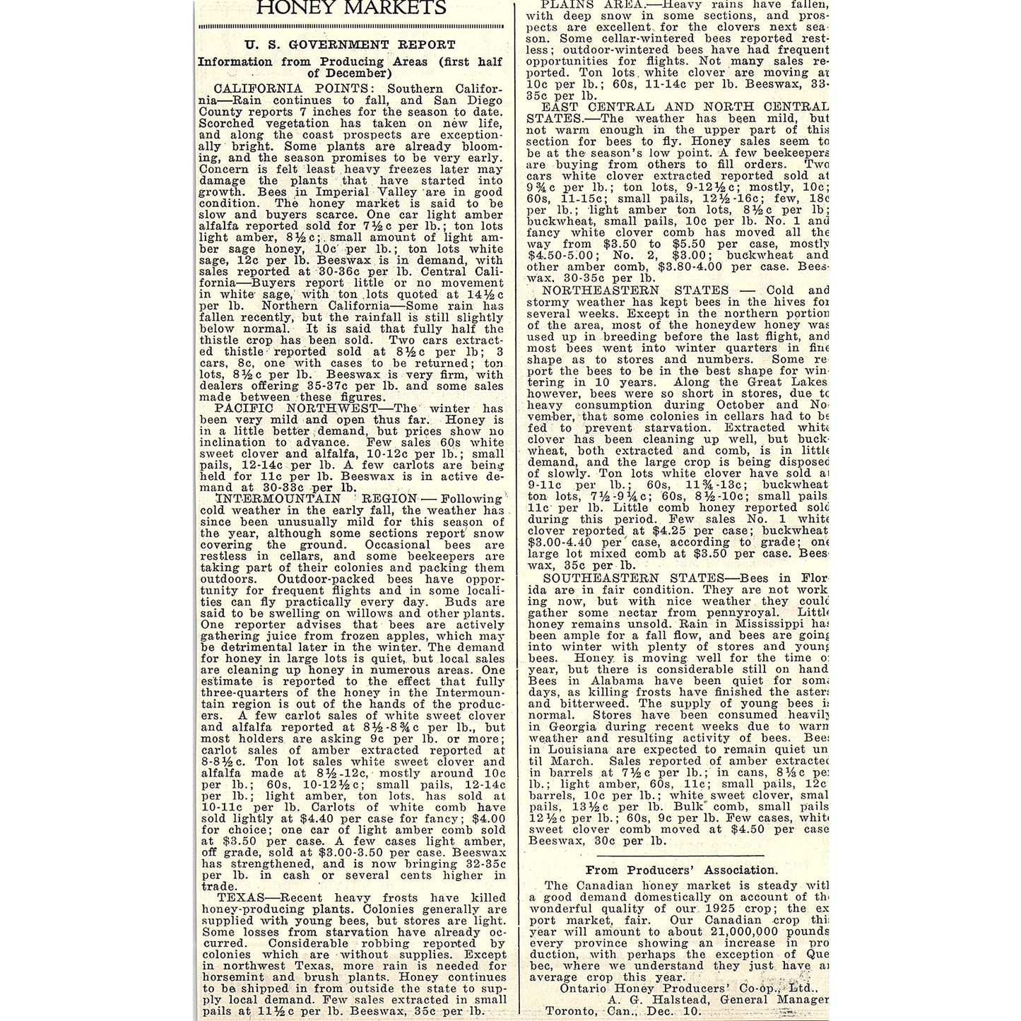 The Fred W Muth Co Puzzle Bee Supplies Cincinnati Ohio 1926 Ad AG3-9