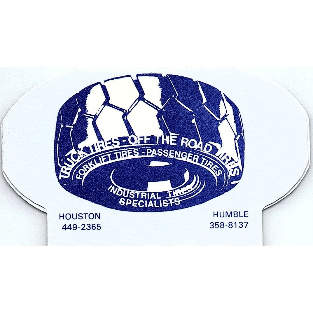 Bob Beasley Tire Service Inc Houston Vintage Business Card SD9-B13