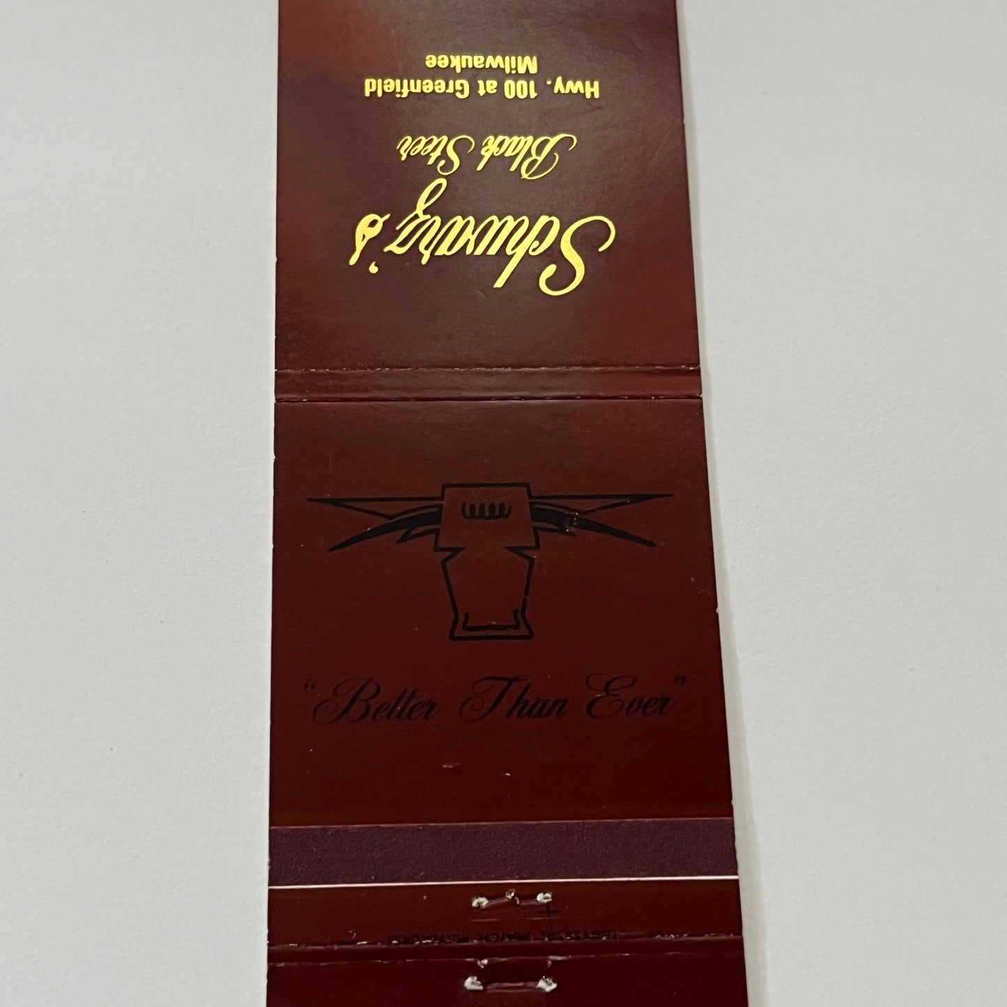 Schwarz's Black Steer Milwaukee WI Vintage Matchbook Cover TB6-MB1-14