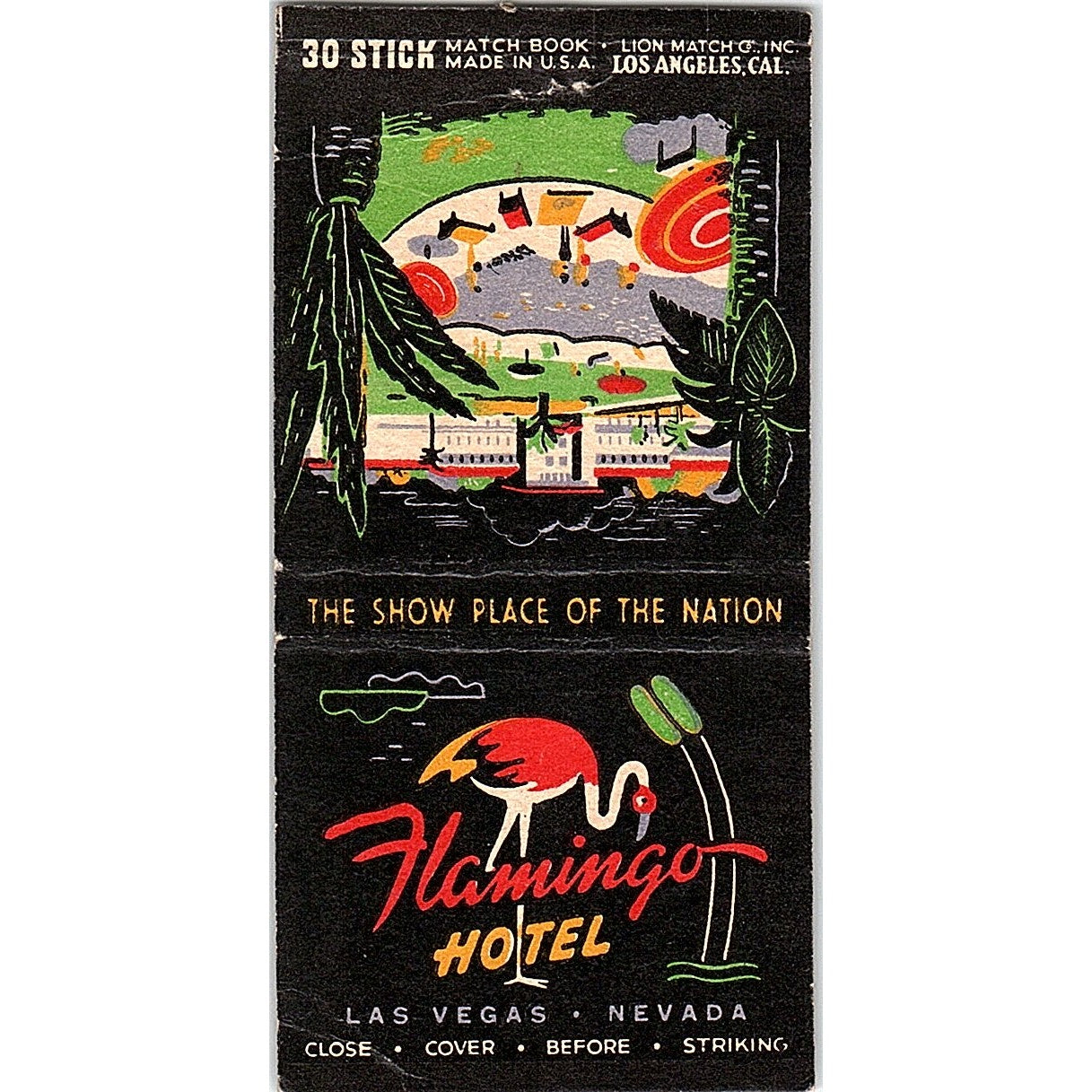 The Flamingo Hotel Las Vegas NV Vintage Matchbook Cover TH2-Y4