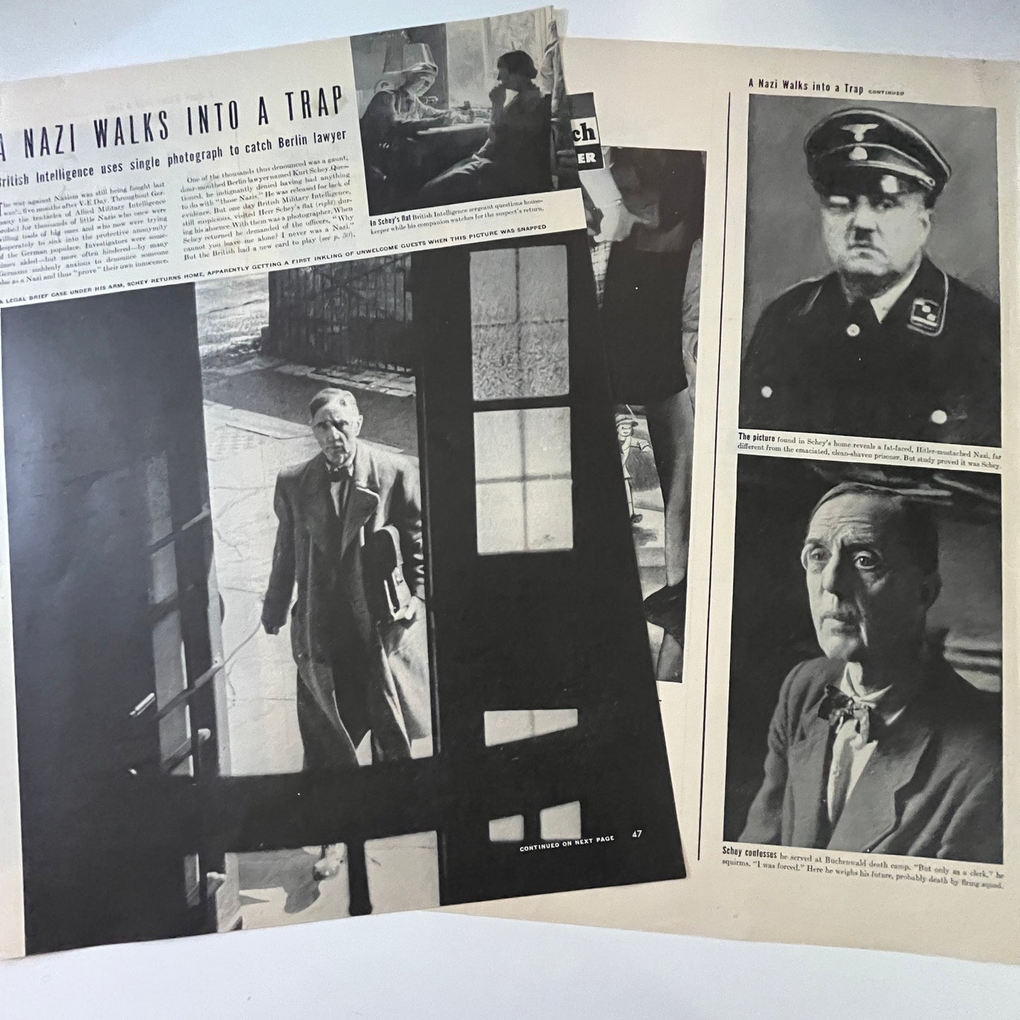 British Intelligence Catches Berlin Lawyer 2 Pages 1940s WWII Era Article V30-1