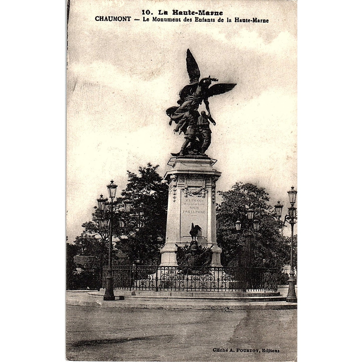 Chaumont Le Monument Des Enfants De La Haute-Marne French Antique Postcard PE11