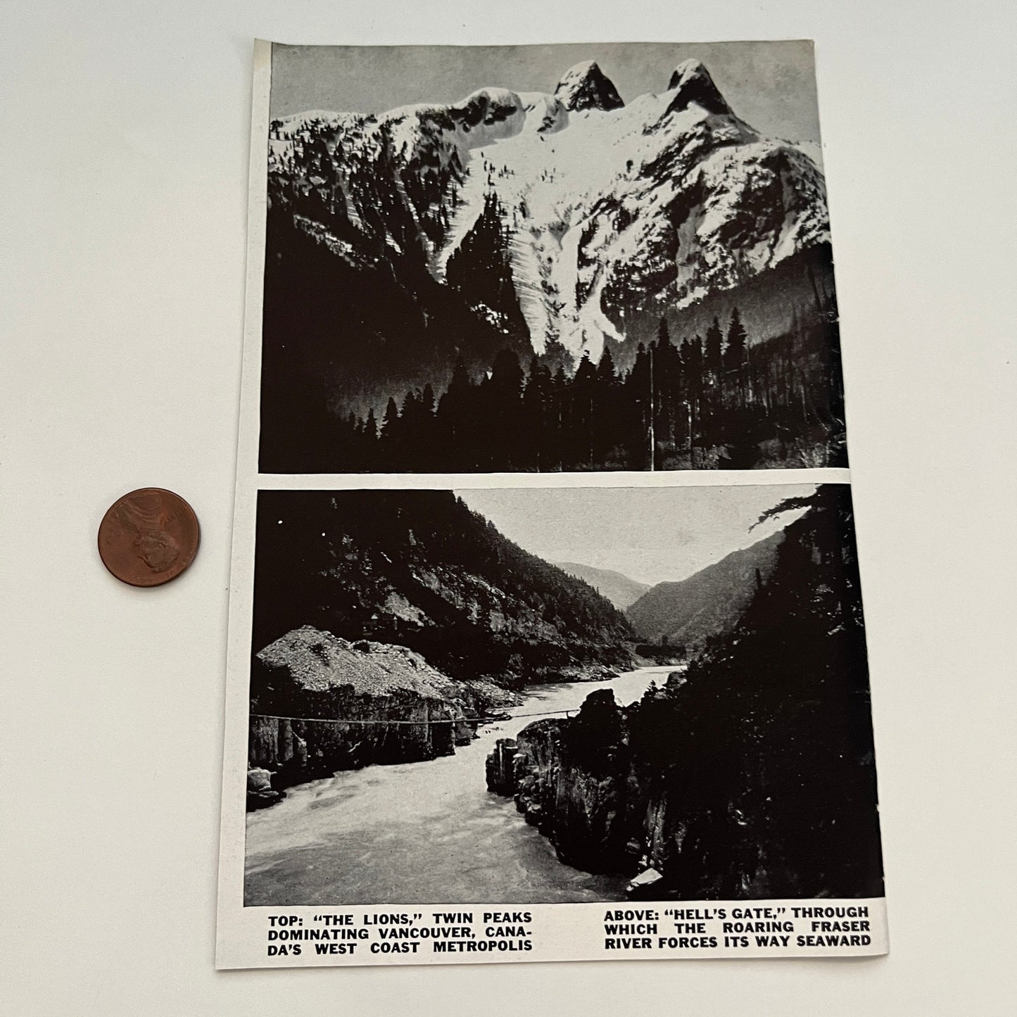 The Lions Twin Peaks Hell's Gate Vancouver BC 1941 Magazine Picture SAG4-H1