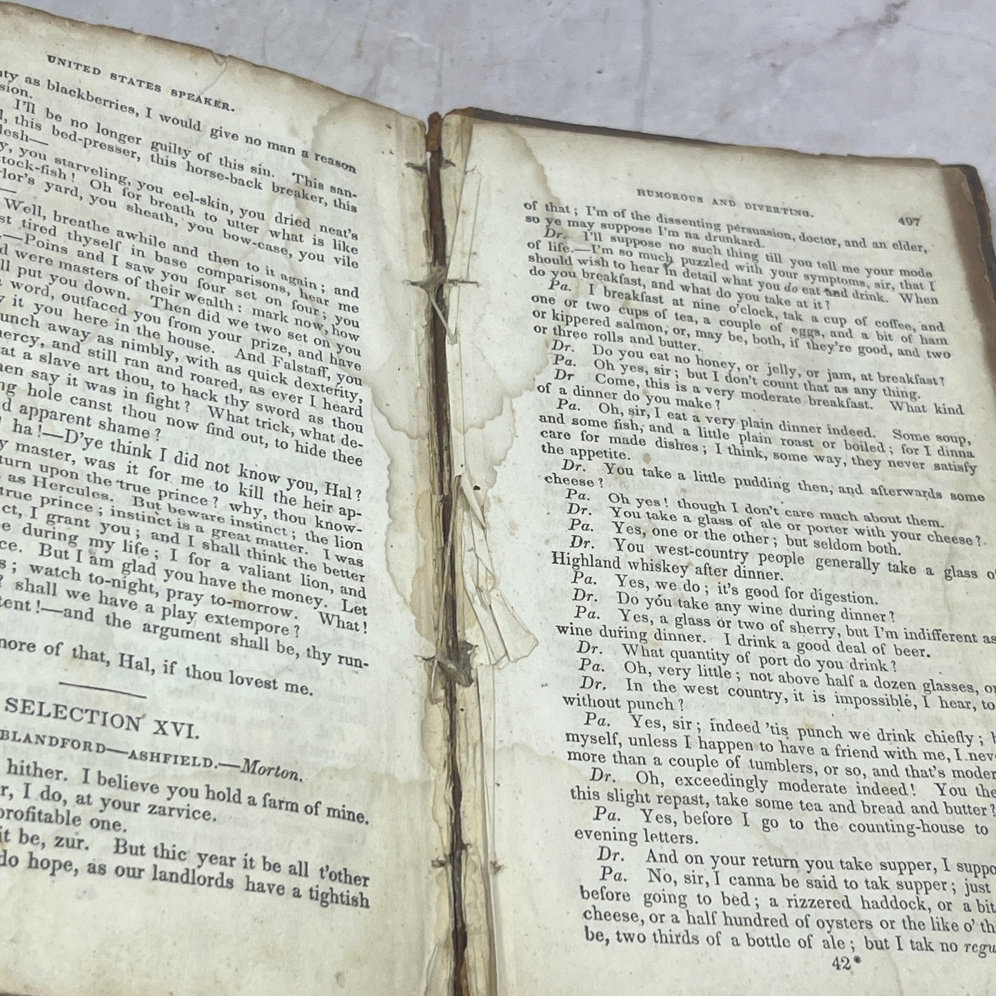 Early 1800s Book - The United States Speaker - Speech Public Speaking TB8-OB-1