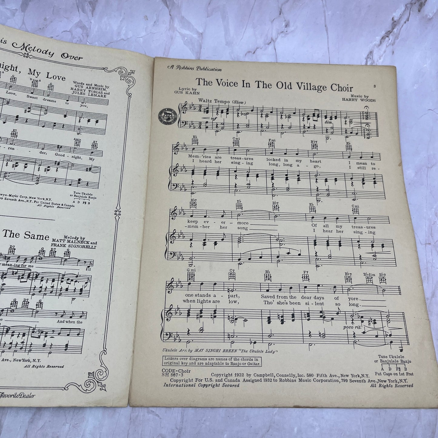 The Voice in the Old Village Choir Kahn Woods Eddie Dunstedter Sheet Music Ti5