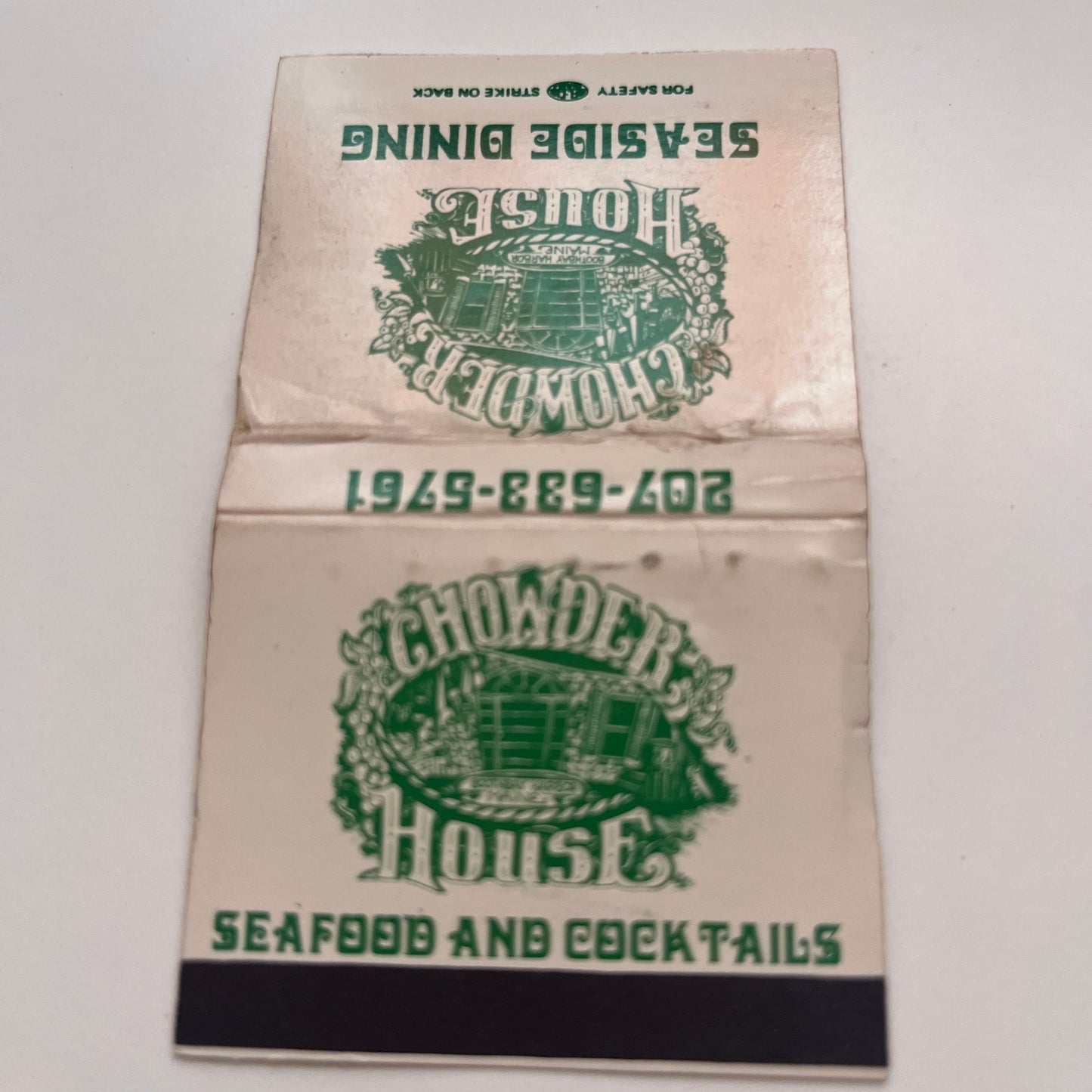 Chowder House Seaside Dining Maine Vintage Matchbook Cover TB8-MB-3
