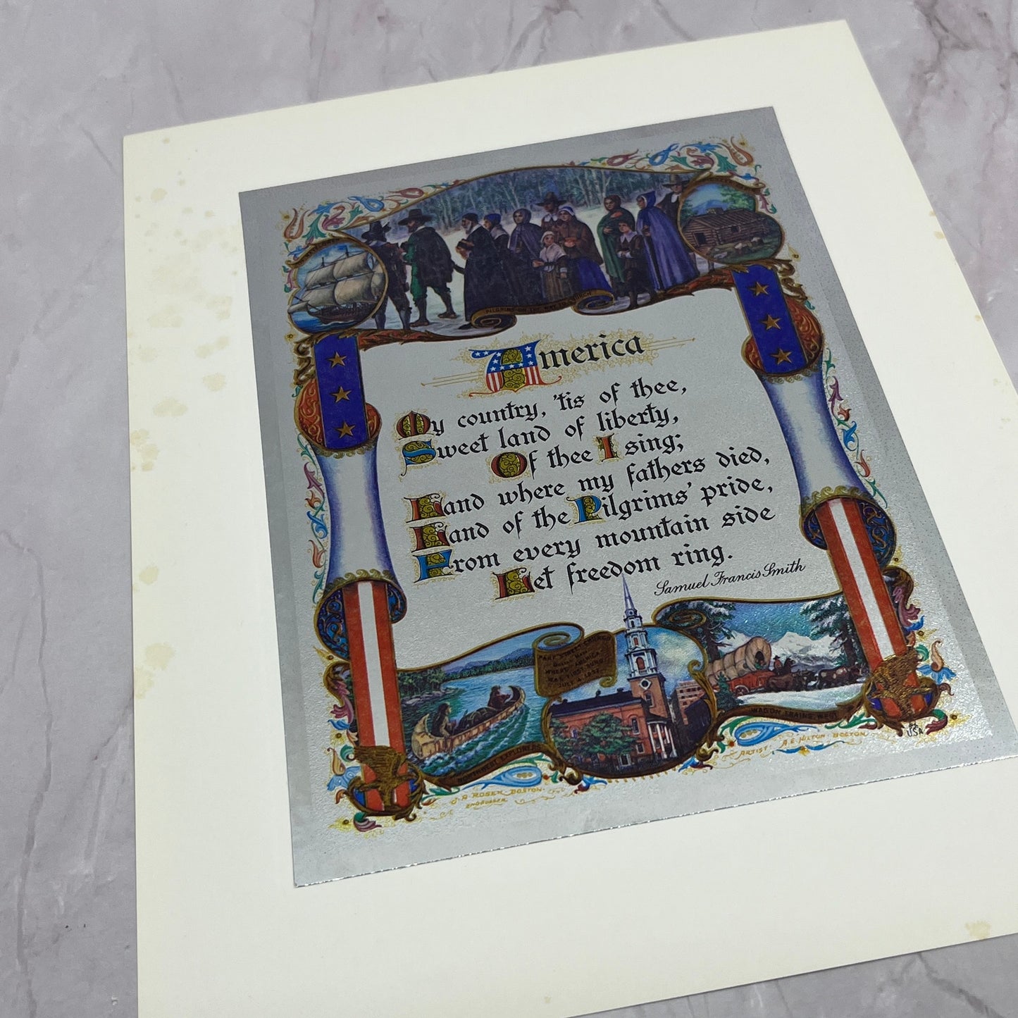 Samuel Francis Smith America A.E. Hilton Vintage Chromatic Foil Etch 8x10" V18