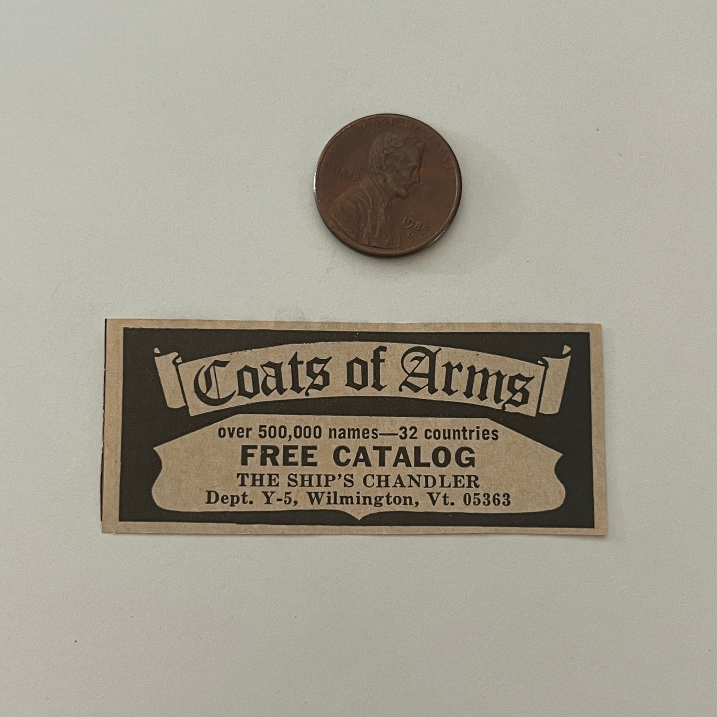 Coats of Arms The Ship's Chandler Wilmington VT 1971 Magazine Ad SAG4-S18