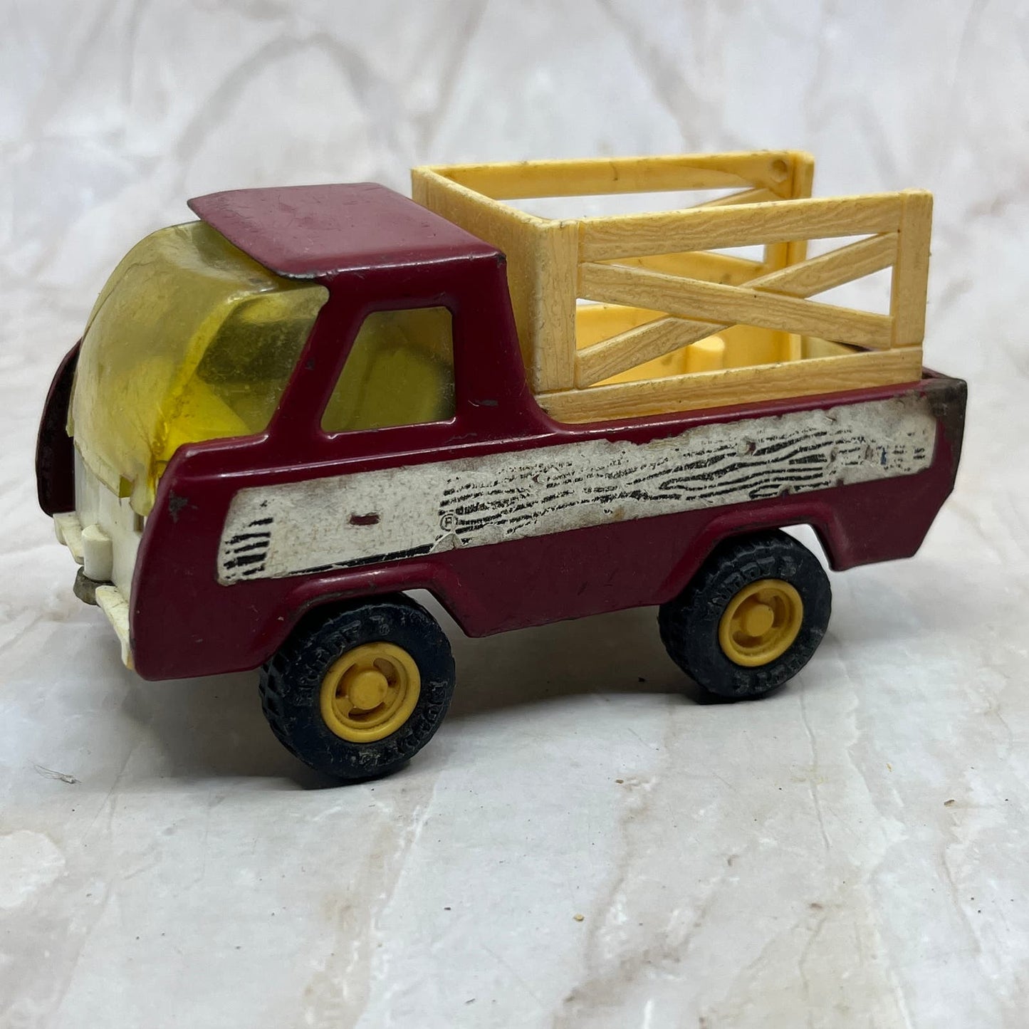 1976 Buddy L Horse Rack Stake Side Farm Truck Steel Red White Vehicle Car TH5