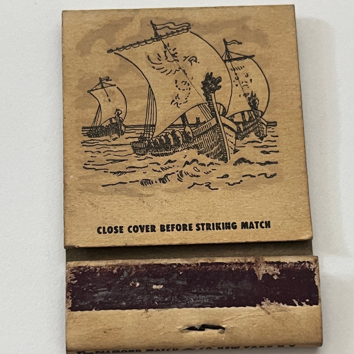 Leif Ericson Viking Ship Vintage Matchbook Cover TB8-MB-10