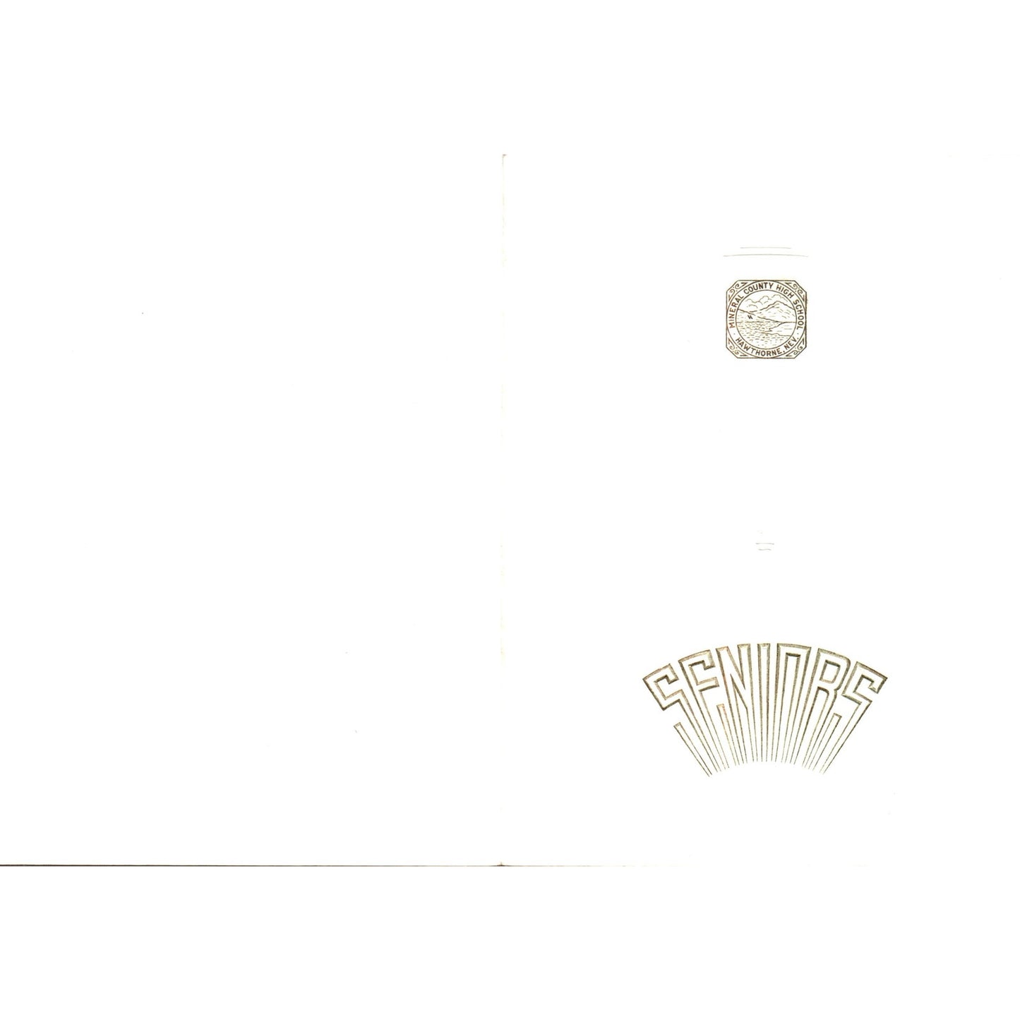 1953 Mineral County High School Commencement Program Hawthorne NV TH9-SX1