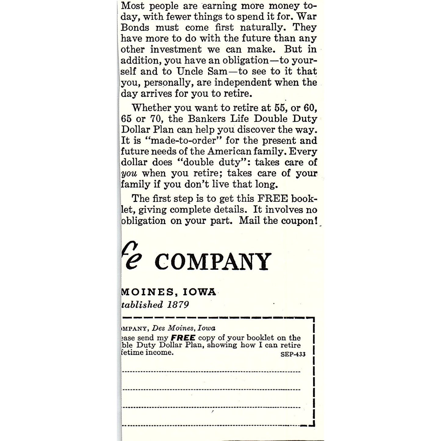 Yankee Tools North Bros Mfg Co Philadelphia 1943 WWII Magazine Ad AG4-M4