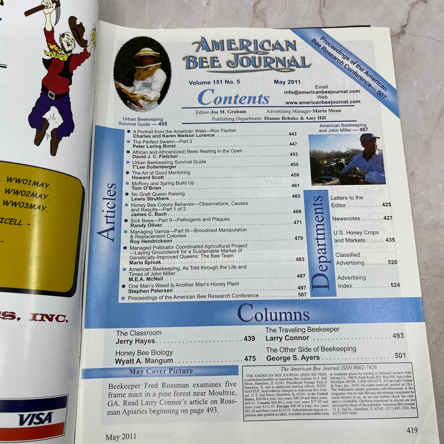 2011 May - American Bee Journal Magazine - Bees Beekeeping Honey M9