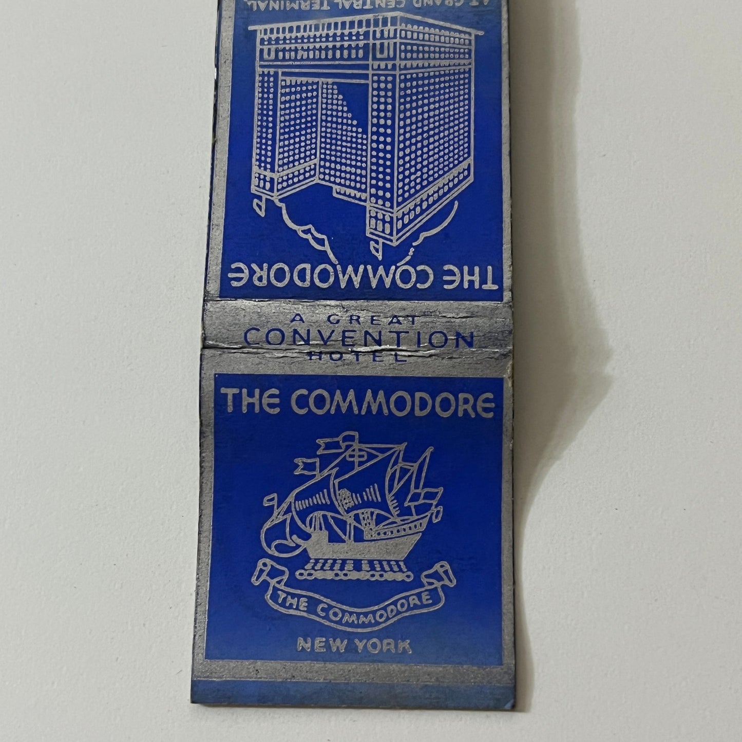 The Commodore Hotel at Grand Central Terminal NY Vintage Matchbook TB6-MB2-3