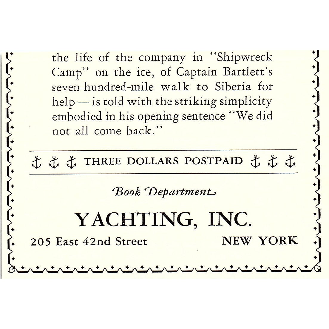Zobel's Sea-Skiff & Yacht Works Walter J Bennett Seabright NJ 1932 Ad AG2-M18