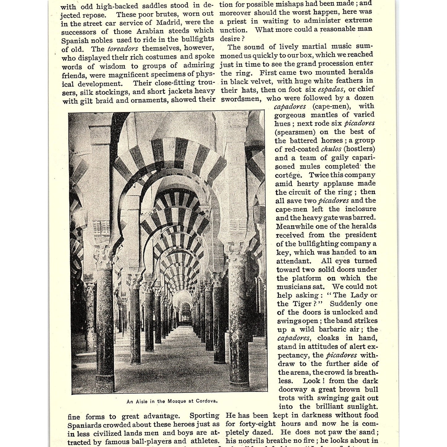 Charging the Picador Madrid Bull-Ring 1892 Art Print AG2-8