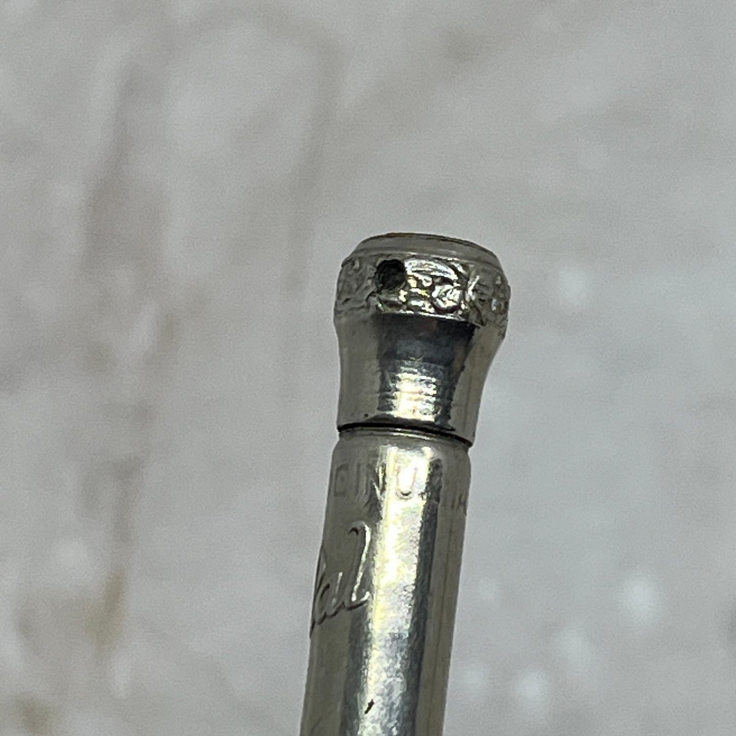 PAL Silver-tone Engraved Metal Vintage Advertising Mechanical Pencil SB3-P1