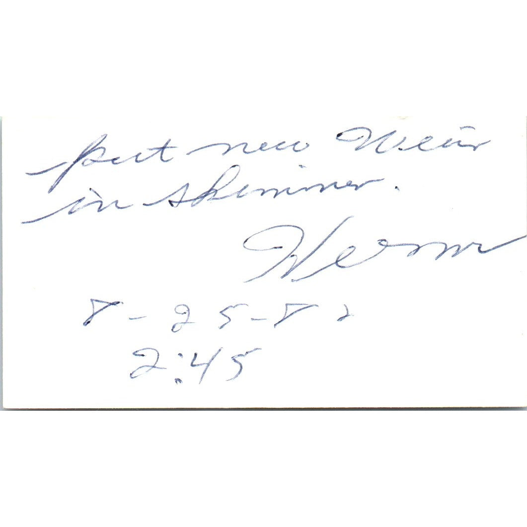 Placation Pool & Patio Inc Herman Firestack Houston Vintage Business Card SD4-B2