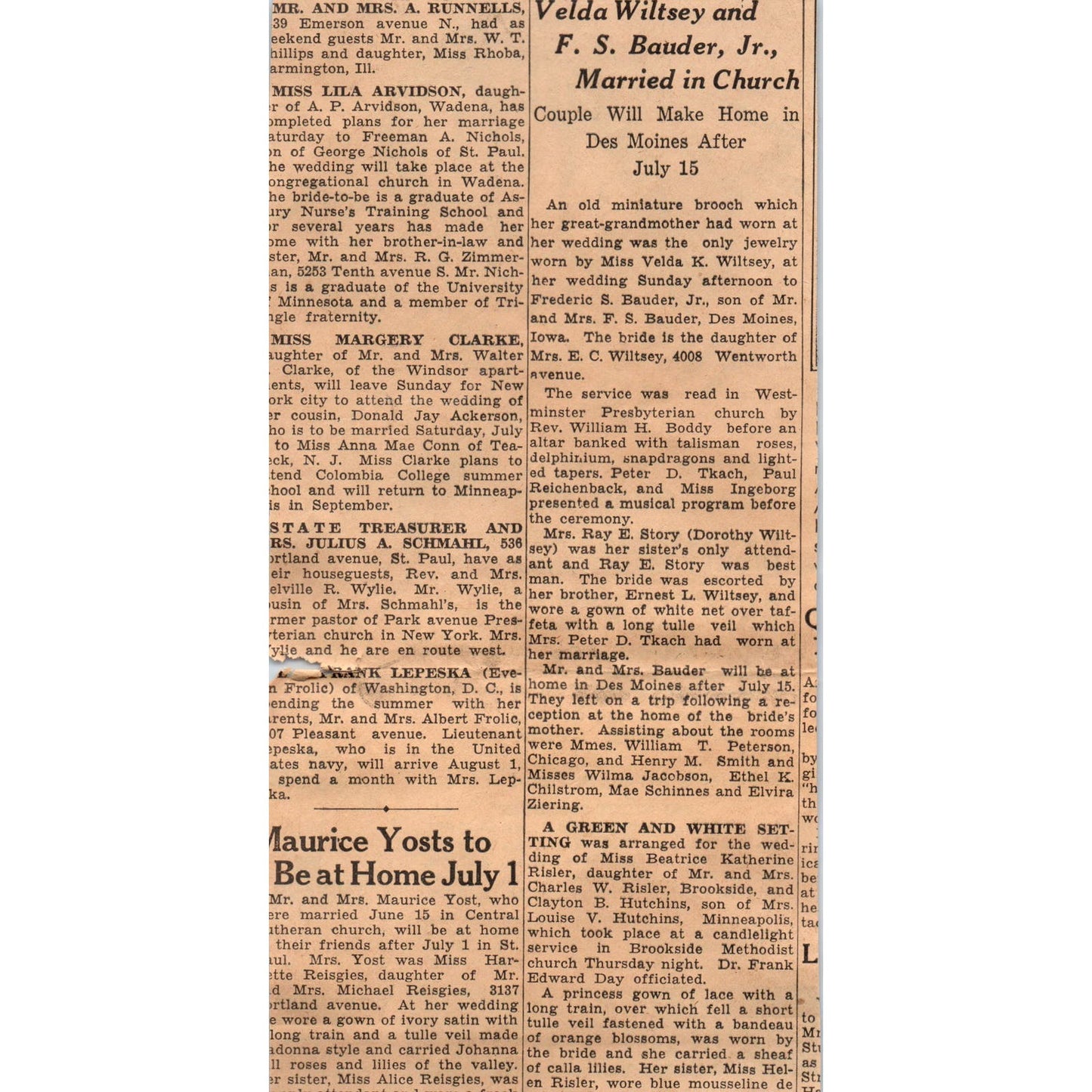 Chicago & Northwestern Line 400 Route 4x8" 1935 Minneapolis Journal Ad AE7-N1