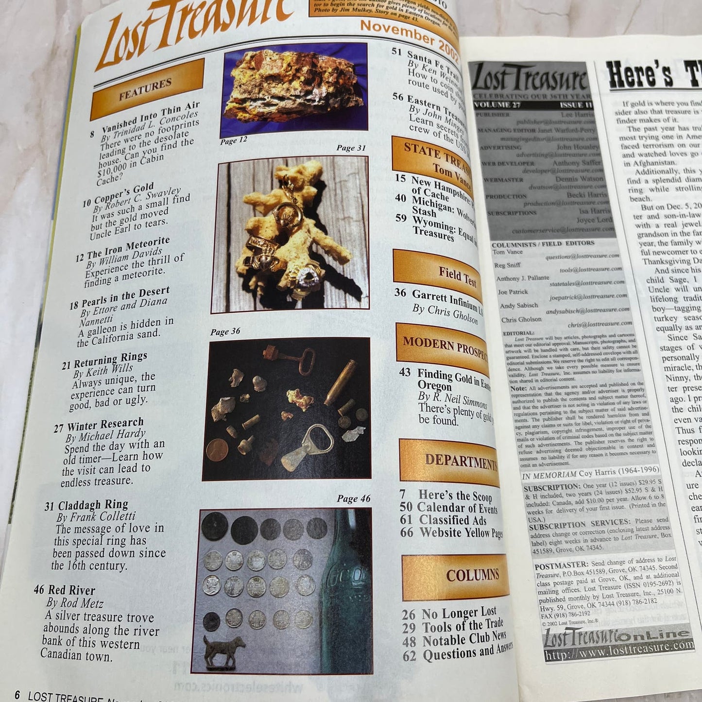 2002 Nov - Lost Treasure Magazine - Treasure Hunting Gold Prospecting M14