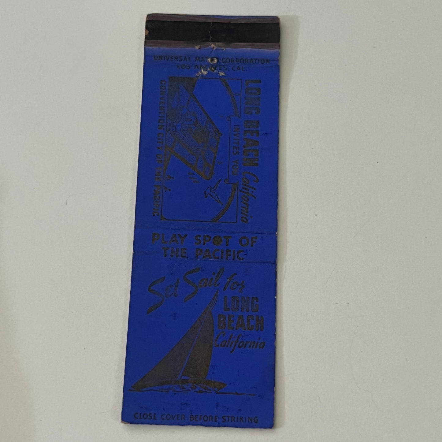Set Sail for Long Beach California Vintage Matchbook Cover MB8-6