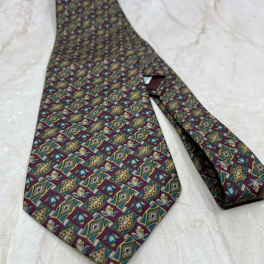 Retro Men's Ciro Citterio Polyester Floral Tie TG9-T1