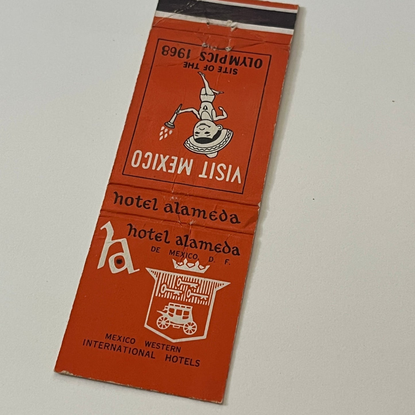 Hotel Alameda Mexico Site of the 1968 Olympics Vintage Matchbook Cover TB6-MB2-6