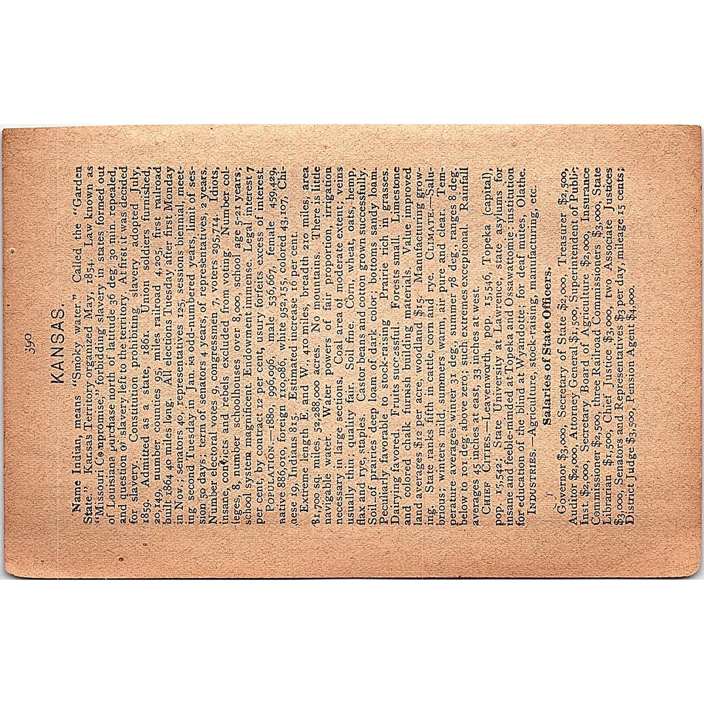 Antique 1889 Map of Iowa 1889 Pocket Map Engraving SAG4-H3