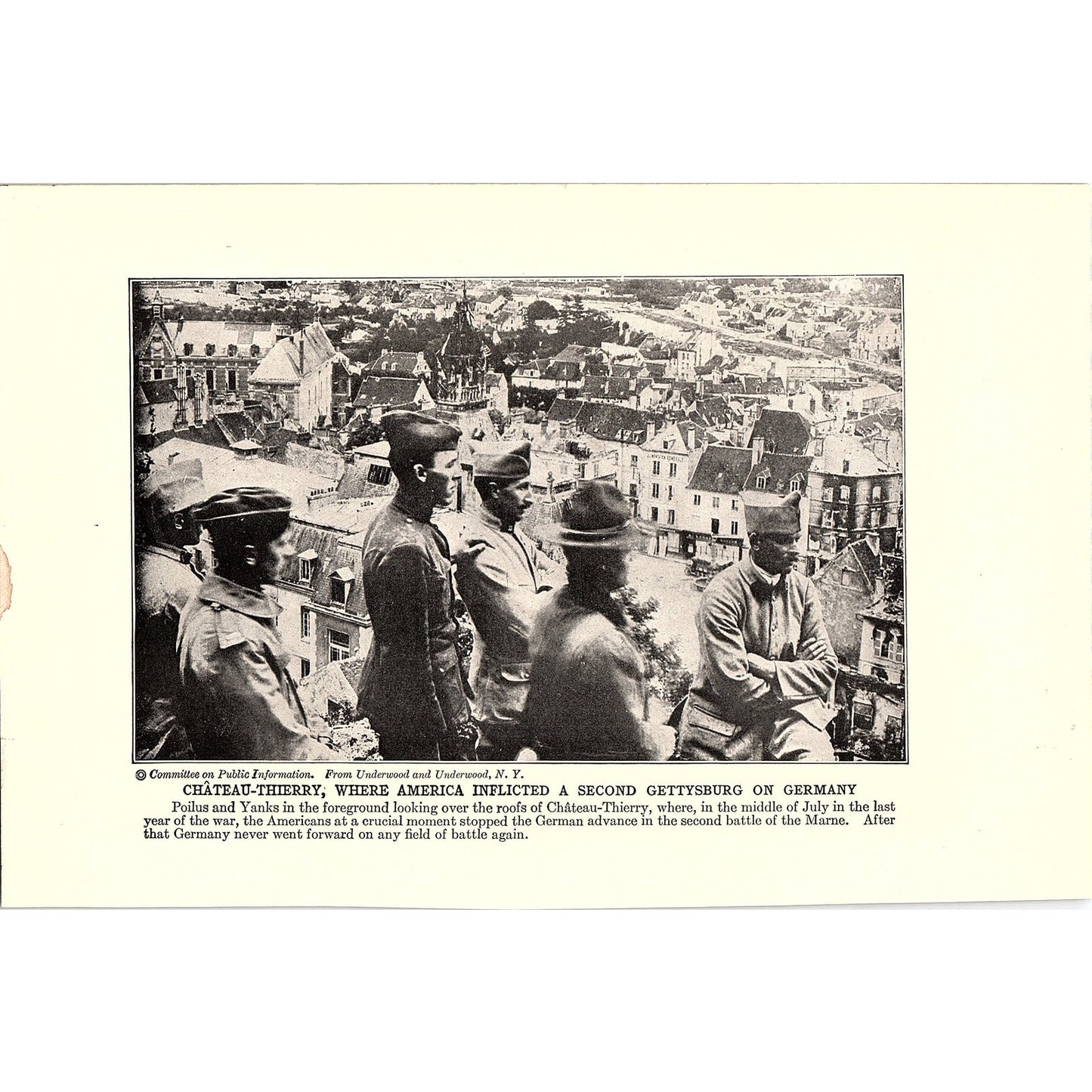 Wiping Out the St. Mihiel Salient / Chateau Thierry 1919 WWI Print AG1-1