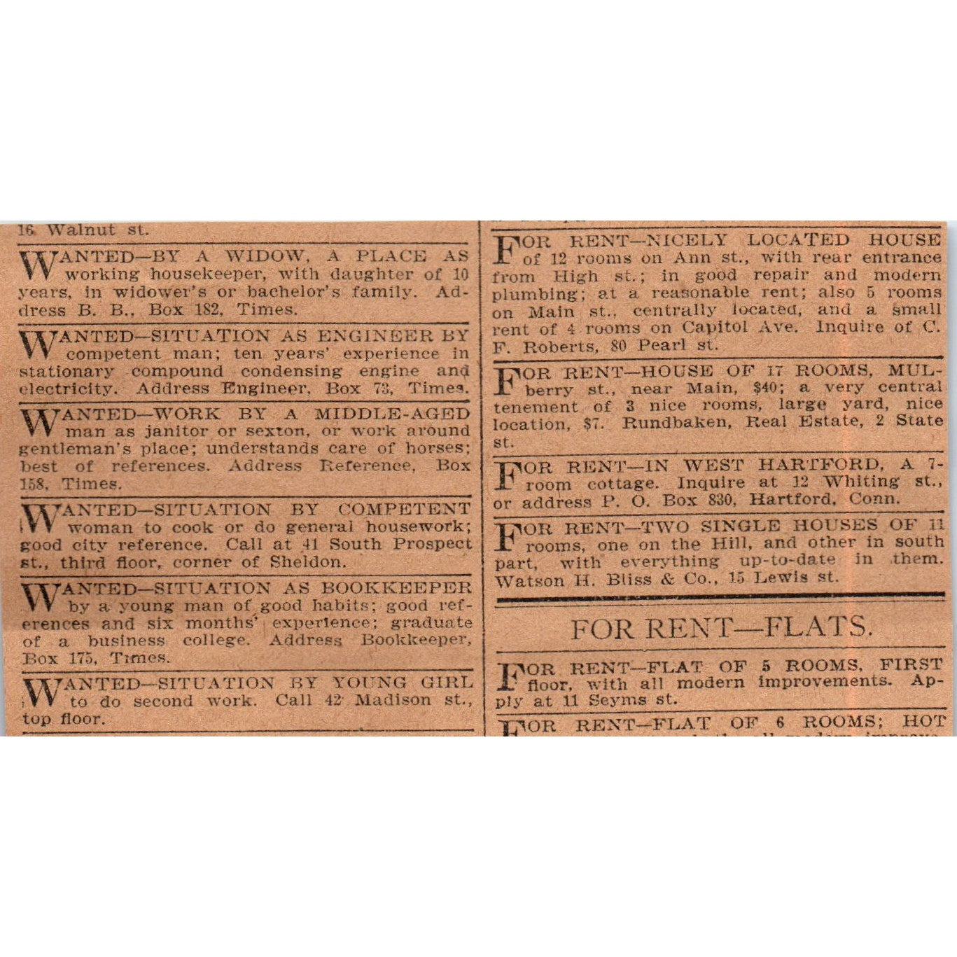 Van Name & Co Coal Lime Cement Hartford 1901 Newspaper Ad AD8-H2