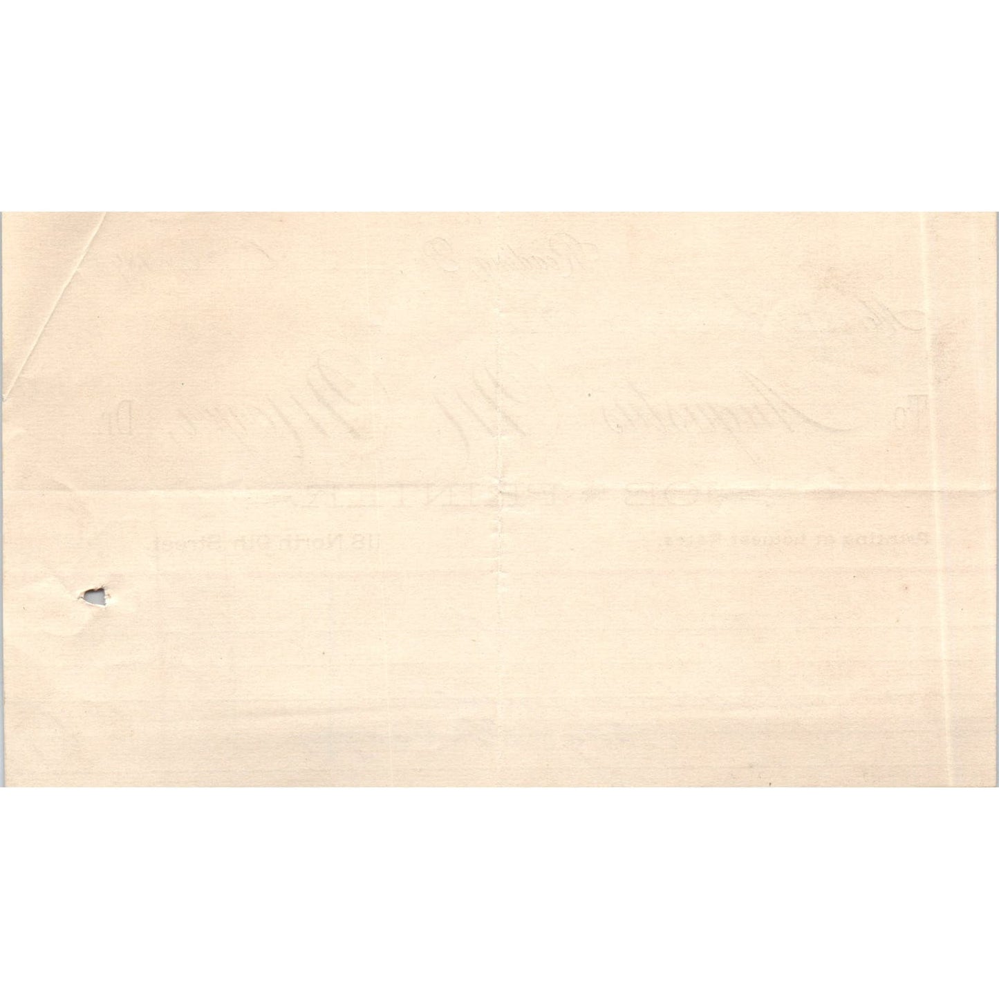 1893 Augustus M. Moyer Printer Reading PA Original Billhead Receipt AE7