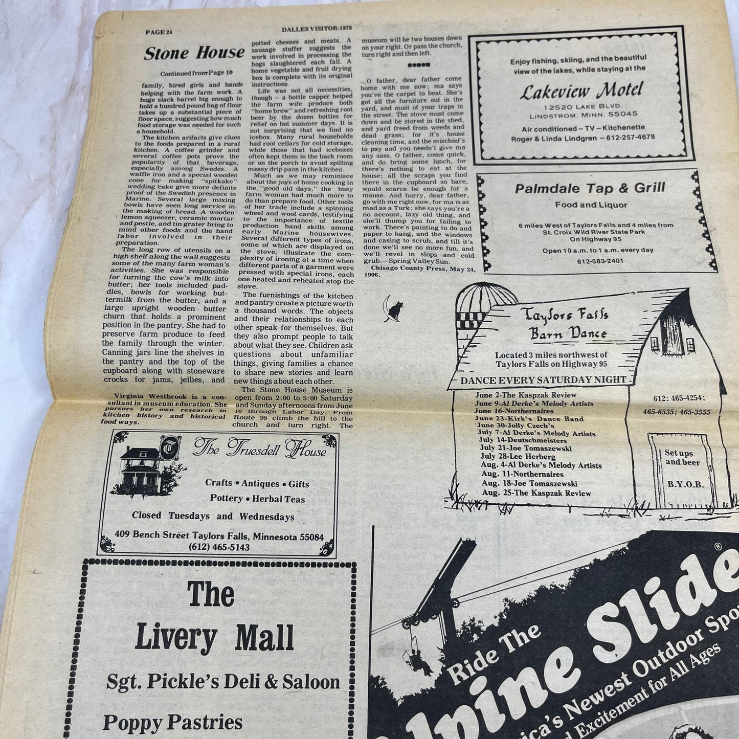 1979 Summer The Dalles Visitor Newsletter St Croix Falls WI Taylors Falls MN M11