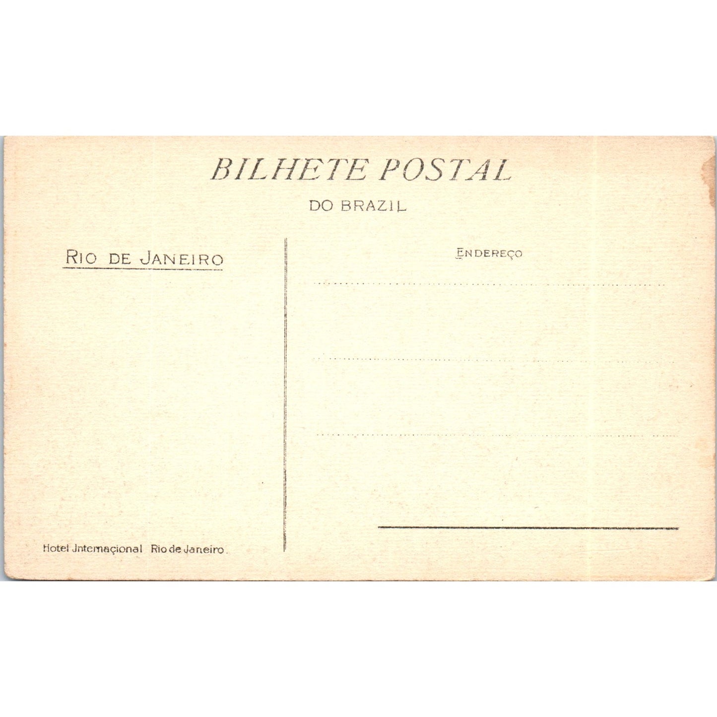 1950s Rio De Janeiro Brazil Hotel Internacional Vintage Original Postcard PD3