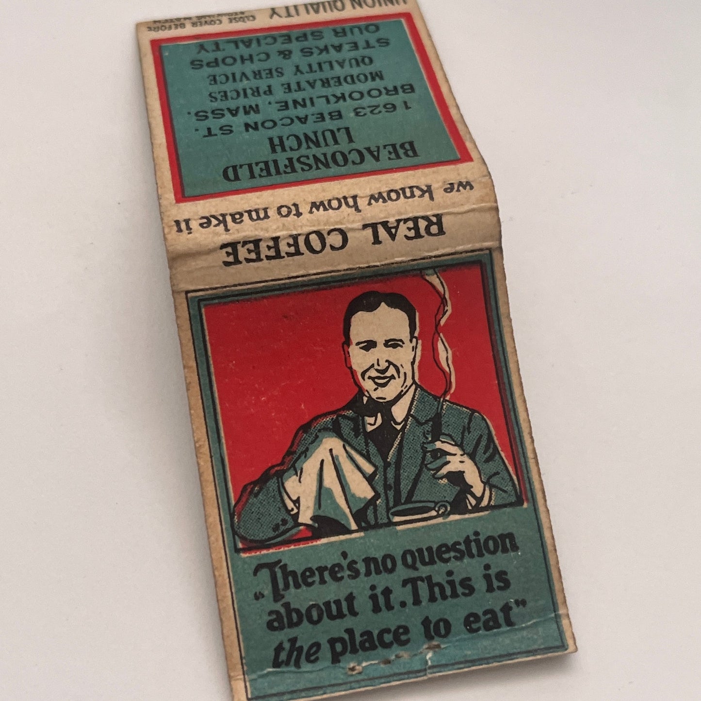 Beaconsfield Lunch Beacon St Brookline MA Vintage Matchbook Cover TB8-MB2-3