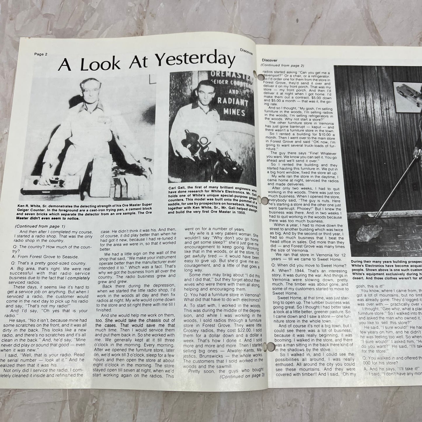 1975 25th Anniversary White's Electronics Discover Newsletter Metal Detector M19